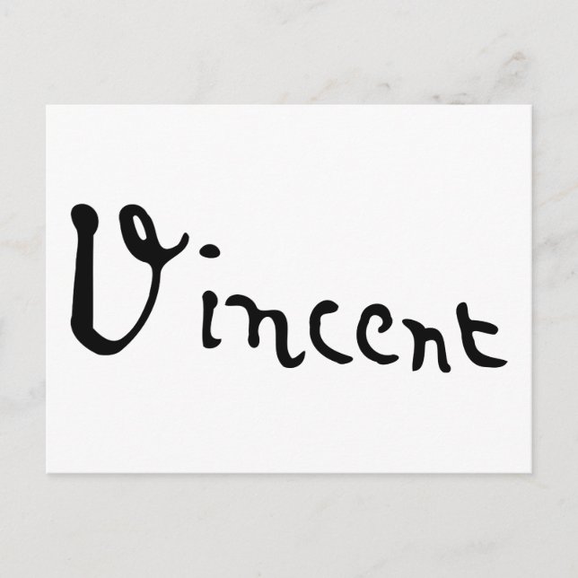 Vincent Van Gogh Signature Postcard (Front)