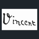 Vincent Van Gogh Signature Rectangular Sticker<br><div class="desc">Vincent Van Gogh Signature. Great Van Gogh gift idea,  gift for art lover,  gift for art teacher,  gift for painter and gift idea for art students.</div>
