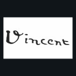 Vincent Van Gogh Signature Rectangular Sticker<br><div class="desc">Vincent Van Gogh Signature. Great Van Gogh gift idea,  gift for art lover,  gift for art teacher,  gift for painter and gift idea for art students.</div>