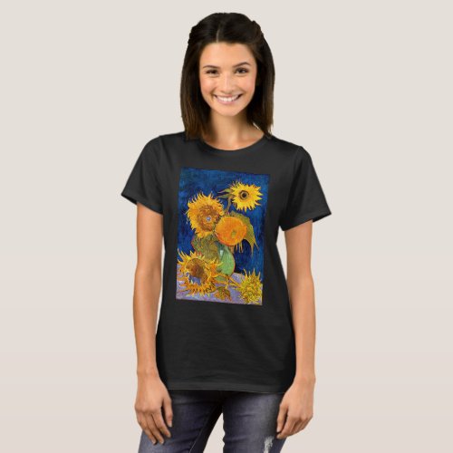 Vincent Van Gogh _ Six Sunflowers T_Shirt