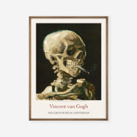 Vincent Van Gogh Skeleton Burning Cigarette Skull