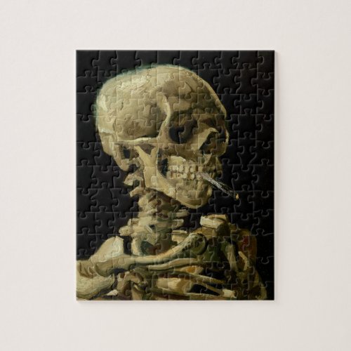 Vincent Van Gogh Skeleton with a Burning Cigaret Jigsaw Puzzle