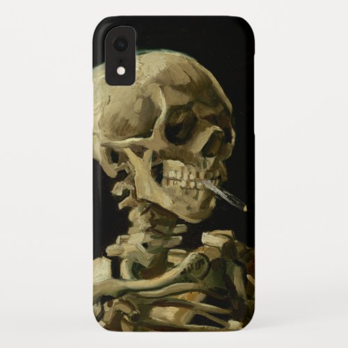 Vincent Van Gogh Skeleton with a Burning Cigarette iPhone XR Case