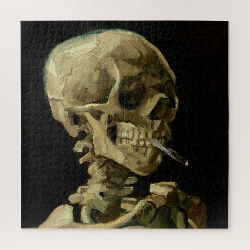 Vincent Van Gogh Skeleton with a Burning Cigarette Jigsaw Puzzle