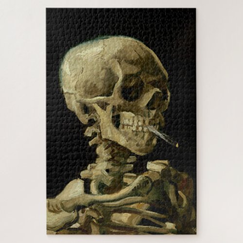 Vincent Van Gogh Skeleton with a Burning Cigarette Jigsaw Puzzle