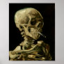 Vincent Van Gogh Skeleton with a Burning Cigarette Poster