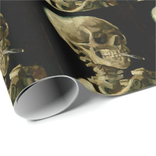 Vincent Van Gogh Skeleton with a Burning Cigarette Wrapping Paper