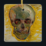 Vincent van Gogh - Skull 1887 #2 Ceramic Ornament<br><div class="desc">Skull - Vincent van Gogh,  Oil on canvas on triplex board,  1887</div>