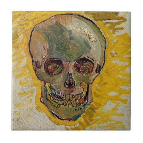 Vincent van Gogh _ Skull 1887 2 Ceramic Tile