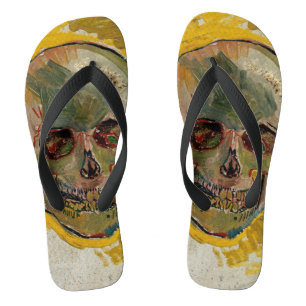Vincent van Gogh - Skull 1887 #2 Flip Flops