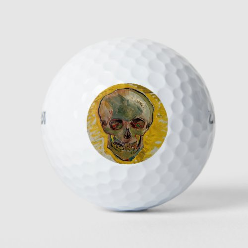 Vincent van Gogh _ Skull 1887 2 Golf Balls
