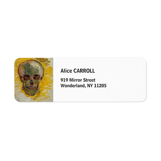 Vincent van Gogh - Skull 1887 #2 Label (Front)