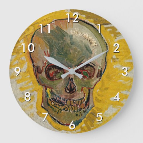 Vincent van Gogh _ Skull 1887 2 Large Clock