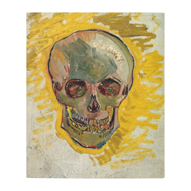 Vincent van Gogh - Skull 1887 #2 Metal Print (Front)