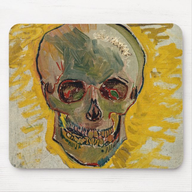 Vincent van Gogh - Skull 1887 #2 Mouse Pad (Front)