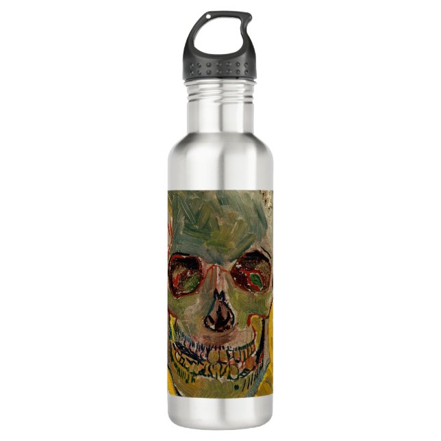 Vincent van Gogh - Skull 1887 #2 Stainless Steel Water Bottle (Front)