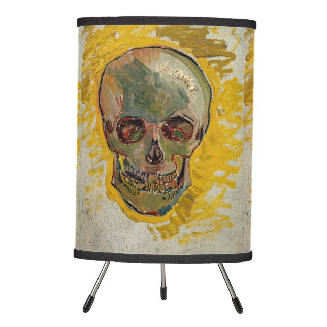 Vincent van Gogh - Skull 1887 #2 Tripod Lamp (Front)