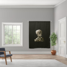 Vincent van Gogh Skull Burning Cigarette Fine Art