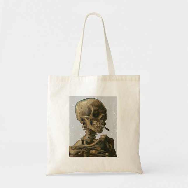 Vincent Van Gogh Skull Halloween-Van Gogh Head Of Tote Bag (Front)