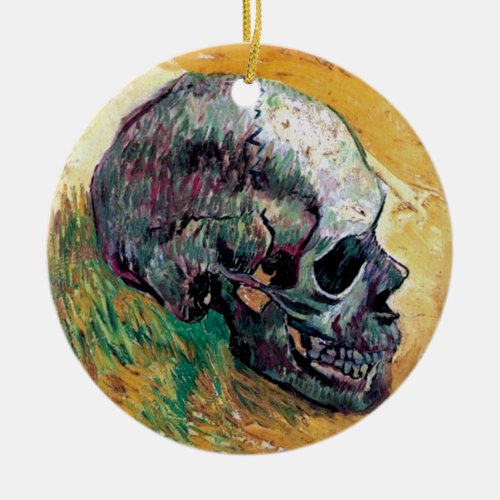 Vincent Van Gogh _ Skull In Profile _ Fine Art Ceramic Ornament