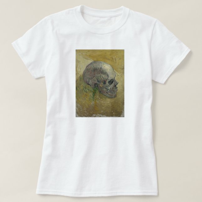 Vincent van Gogh Skull Profile GalleryHD Fine Art T-Shirt (Design Front)