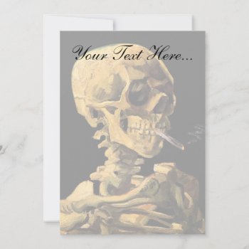 Vincent Van Gogh - Skull With Burning Cigarette by ArtLoversCafe at Zazzle