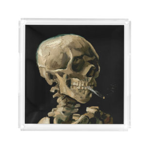 Vincent van Gogh - Skull with Burning Cigarette Acrylic Tray