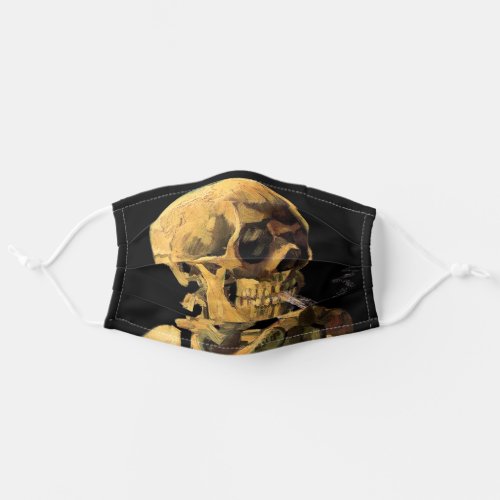 Vincent Van Gogh _ Skull With Burning Cigarette Adult Cloth Face Mask