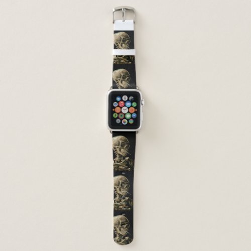 Vincent van Gogh _ Skull with Burning Cigarette Apple Watch Band