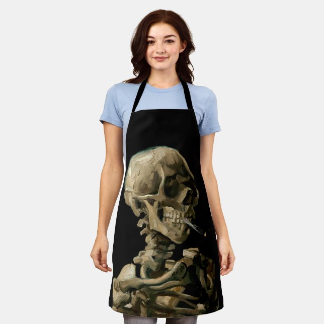 Vincent van Gogh - Skull with Burning Cigarette Apron (Worn)