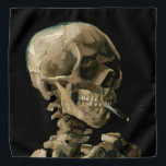 Vincent van Gogh - Skull with Burning Cigarette Bandana<br><div class="desc">Head of a Skeleton with a Burning Cigarette / Skull with Burning Cigarette / Crane de squelette fumant une cigarette - Vincent van Gogh,  1885</div>