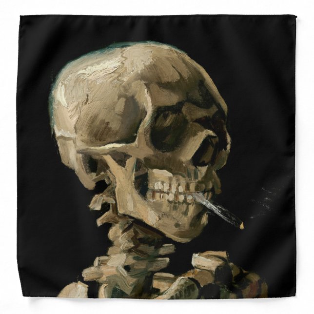 Vincent van Gogh - Skull with Burning Cigarette Bandana (Front)