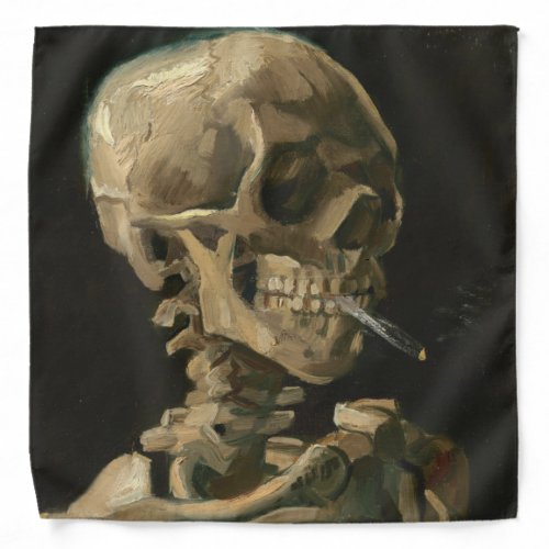 Vincent Van Gogh - Skull with Burning Cigarette Bandana