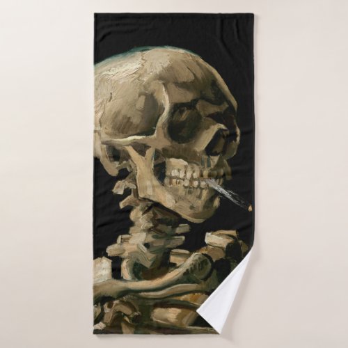 Vincent van Gogh _ Skull with Burning Cigarette Bath Towel Set