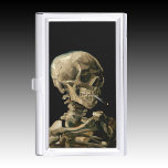 Vincent van Gogh - Skull with Burning Cigarette Business Card Case<br><div class="desc">Head of a Skeleton with a Burning Cigarette / Skull with Burning Cigarette / Crane de squelette fumant une cigarette - Vincent van Gogh,  1885</div>