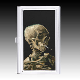 Vincent van Gogh - Skull with Burning Cigarette Business Card Case