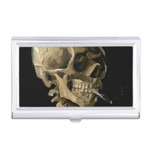 Vincent van Gogh _ Skull with Burning Cigarette Business Card Case