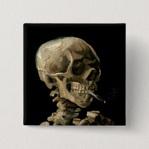 Vincent van Gogh - Skull with Burning Cigarette Button