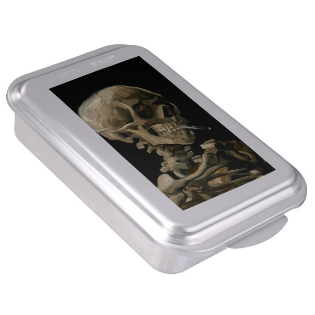 Vincent van Gogh - Skull with Burning Cigarette Cake Pan (Side)