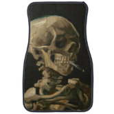 skull car with cigarette Vincent van Gogh - Skull with Burning Cigarette Car Floor Mat