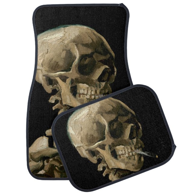 Vincent van Gogh - Skull with Burning Cigarette Car Floor Mat (Set)