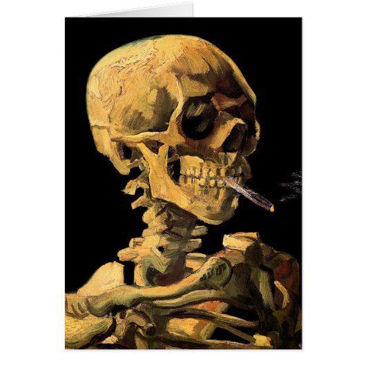 Vincent Van Gogh - Skull With Burning Cigarette Cards (Front)
