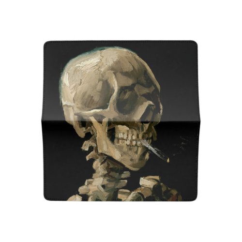 Vincent van Gogh _ Skull with Burning Cigarette Checkbook Cover