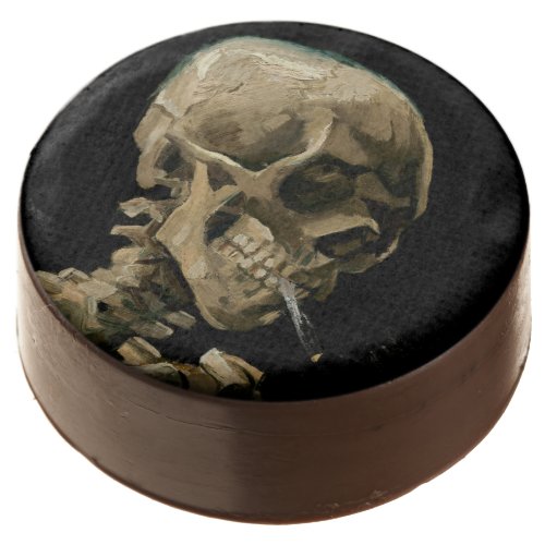 Vincent van Gogh _ Skull with Burning Cigarette Chocolate Covered Oreo