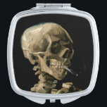 Vincent van Gogh - Skull with Burning Cigarette Compact Mirror<br><div class="desc">Head of a Skeleton with a Burning Cigarette / Skull with Burning Cigarette / Crane de squelette fumant une cigarette - Vincent van Gogh,  1885</div>