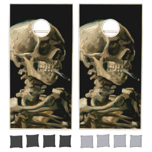 Vincent van Gogh - Skull with Burning Cigarette Cornhole Set