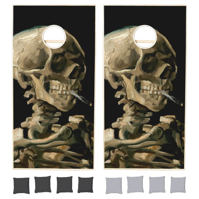 Vincent van Gogh - Skull with Burning Cigarette Cornhole Set (Set)