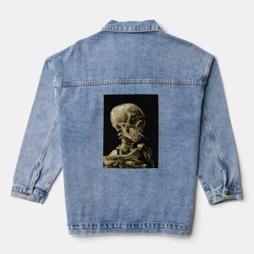 Vincent van Gogh _ Skull with Burning Cigarette Denim Jacket