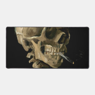 Vincent van Gogh - Skull with Burning Cigarette Desk Mat