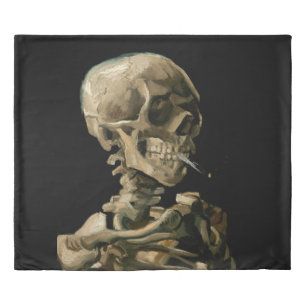 Vincent van Gogh - Skull with Burning Cigarette Duvet Cover